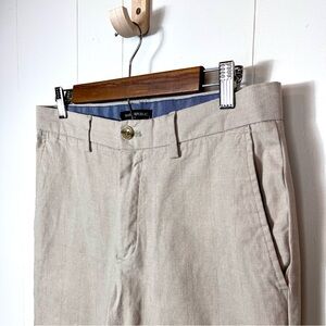 Banana Republic Tan Plaid Windowpane Aiden Chino Khakis size 31